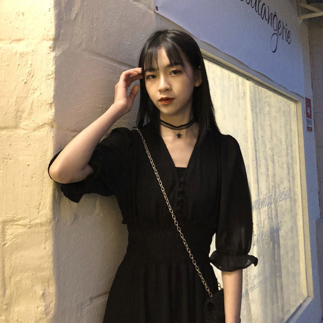 Midi Dress With A-Line Cut