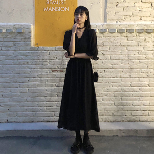 Midi Dress With A-Line Cut