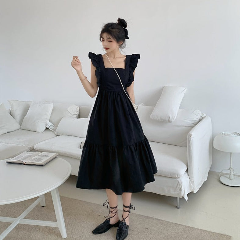 Backless Dress With Butterfly Sleeves