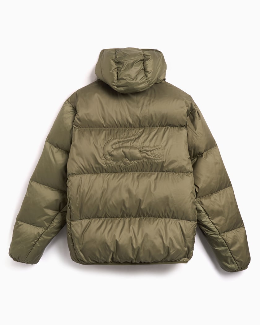 Short Water Repellent Hooded Puffed Jacket