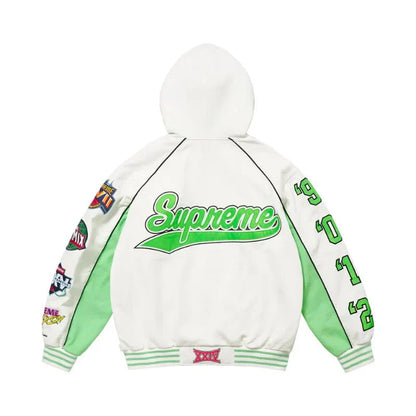 SUPREME ZIP HOODIE PLAYOFFS WHITE